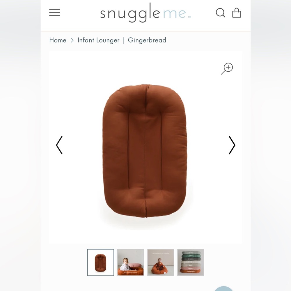 Snuggle Me Organic Infant Lounger in Gingerbread